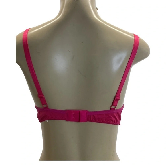 Massam Hot Pink and White Floral Lace Padded Bra Made in Brazil New with Tags - Picture 3 of 8